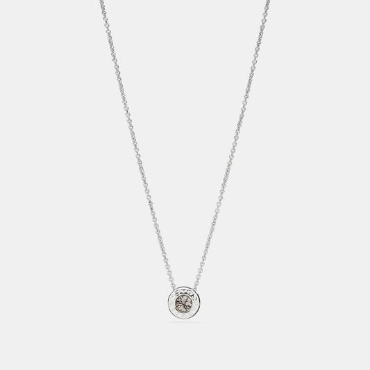 Coach Outlet Open Circle Stone Strand Necklace