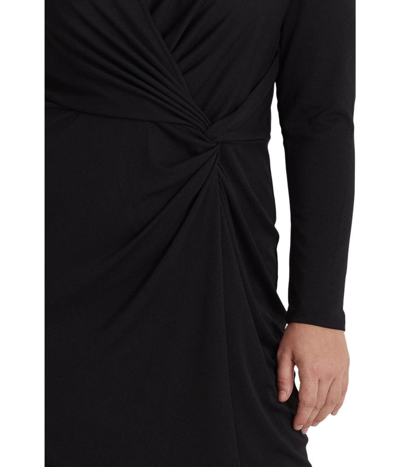 Plus Size Stretch Jersey Long Sleeve Dress