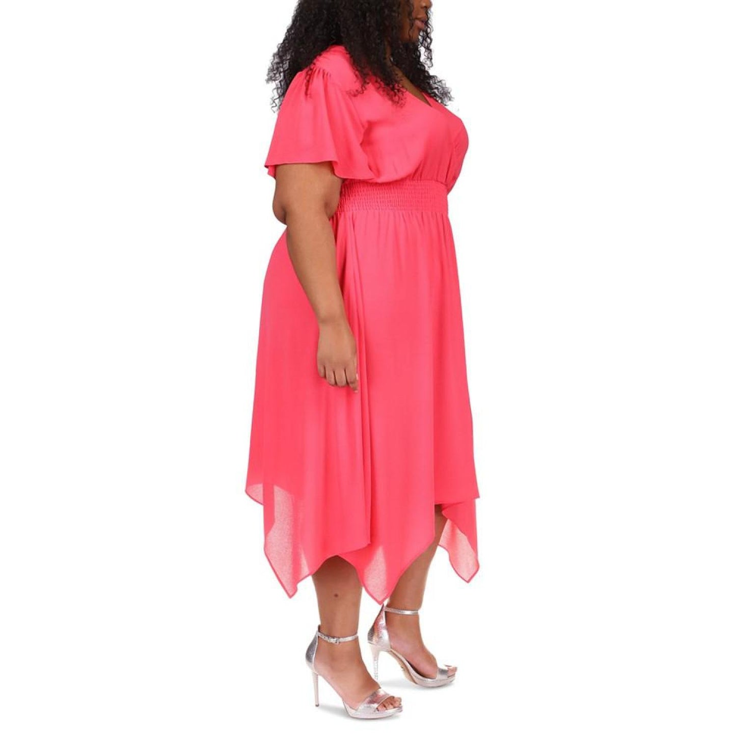 Plus Size Handkerchief-Hem Dress