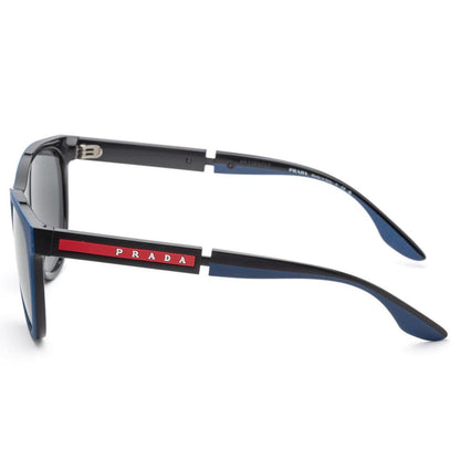 Prada Men's PS05XS-02S06F-54 Linea Rossa 54mm Navy Rubber/Black Sunglasses