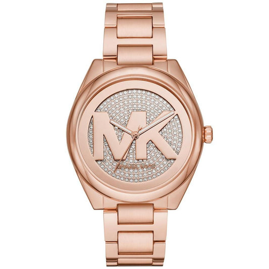 Women's Janelle Three-Hand Rose Gold-Tone Stainless Steel Bracelet Watch 42mm