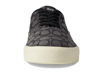 Signature Jacquard Leather Lace-Up Skate Sneaker