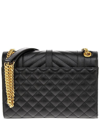 Saint Laurent Envelope Medium Leather Shoulder Bag