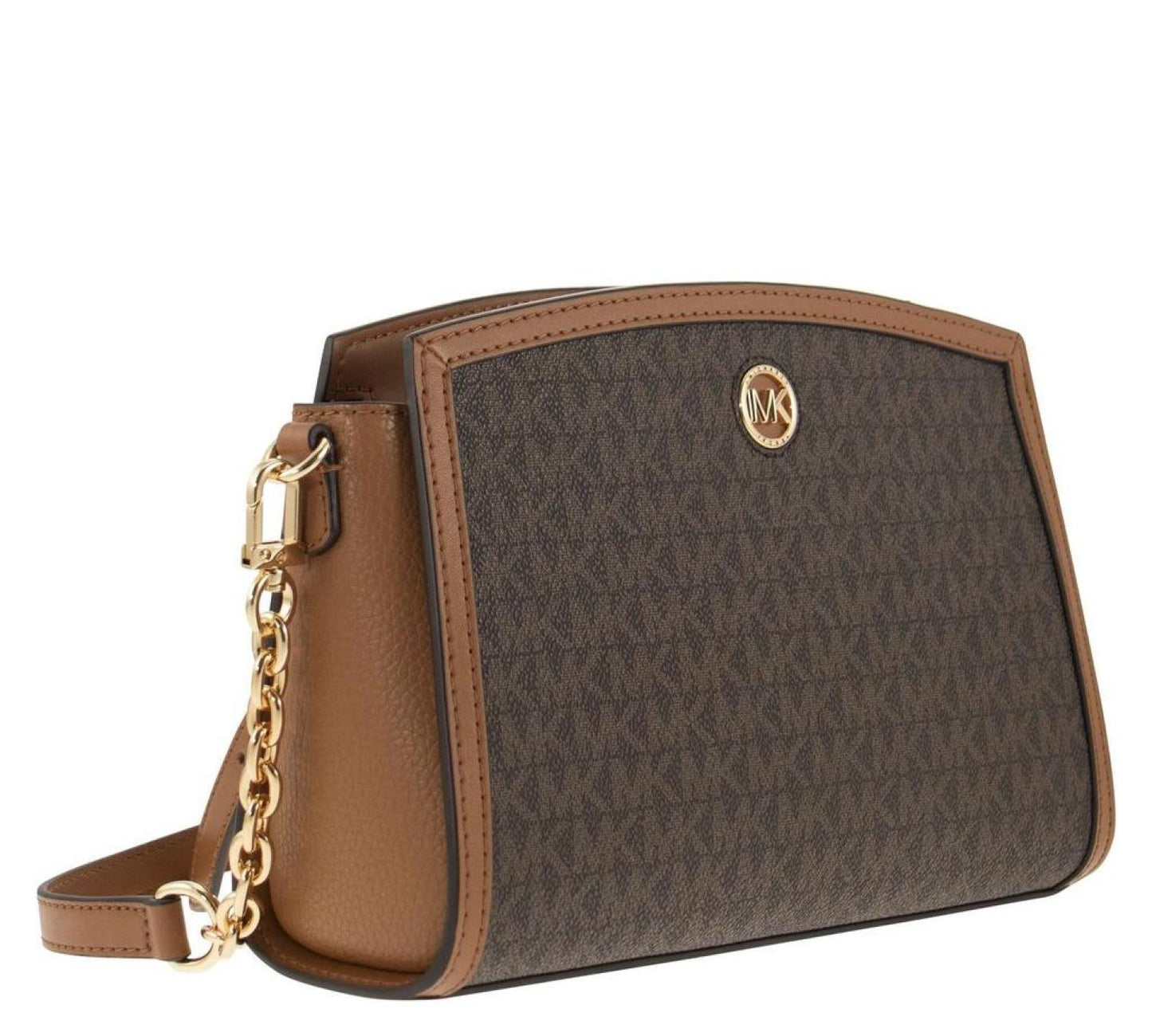 Michael Kors Logo Plaque Zipped Crossbody Bag