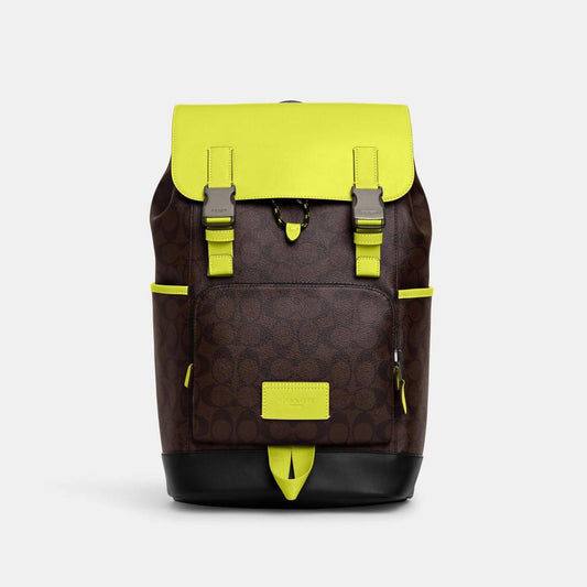 Coach Outlet Track Backpack In Colorblock Signature Canvas