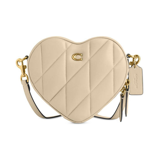 Quilted Leather Heart Crossbody