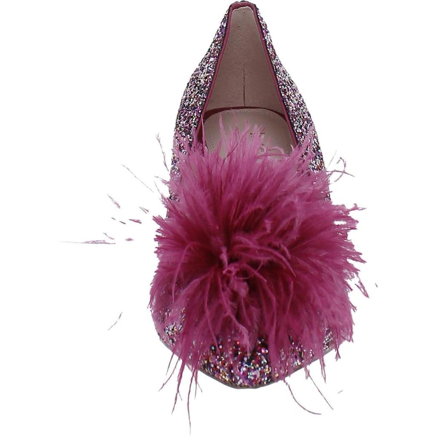 Marabou Womens Pointed Toe Slip On Pumps