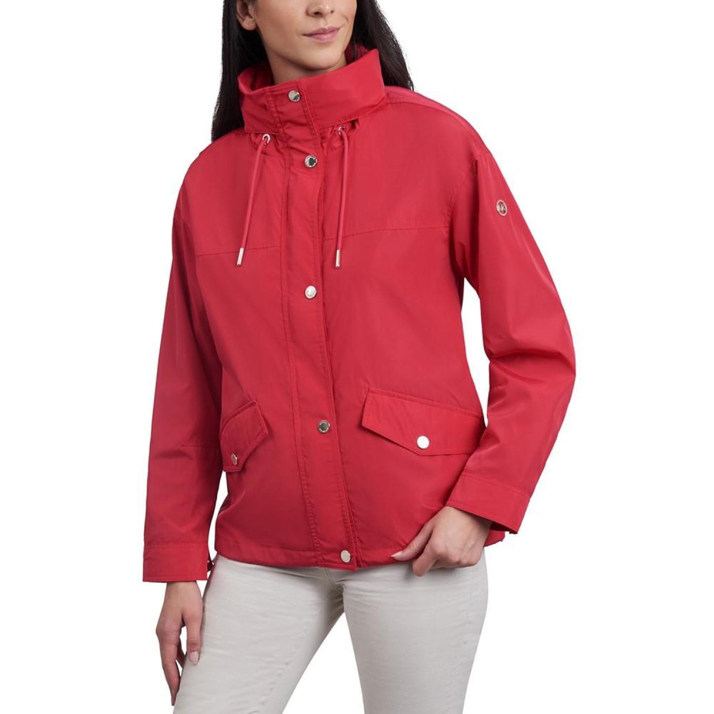 Women's Cinched-Waist Bomber Raincoat