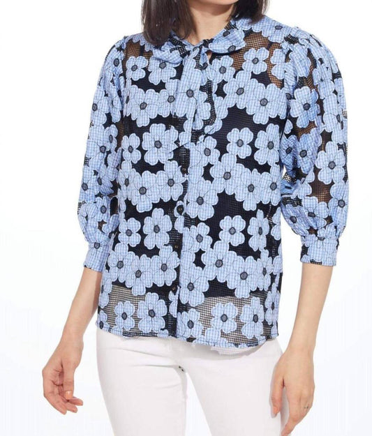 Viola Blouse In Daisy Blue