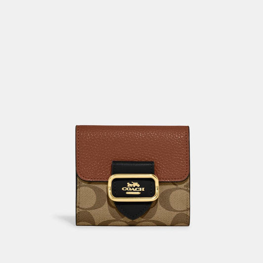 Coach Outlet Small Morgan Wallet In Colorblock Signature Canvas