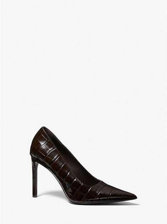 Martine Crocodile Embossed Leather Pump