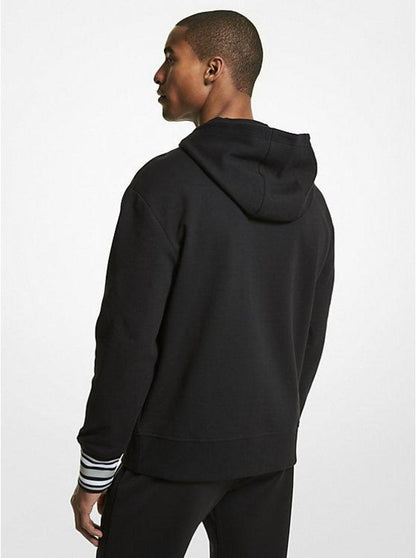 Striped Cotton Blend Hoodie