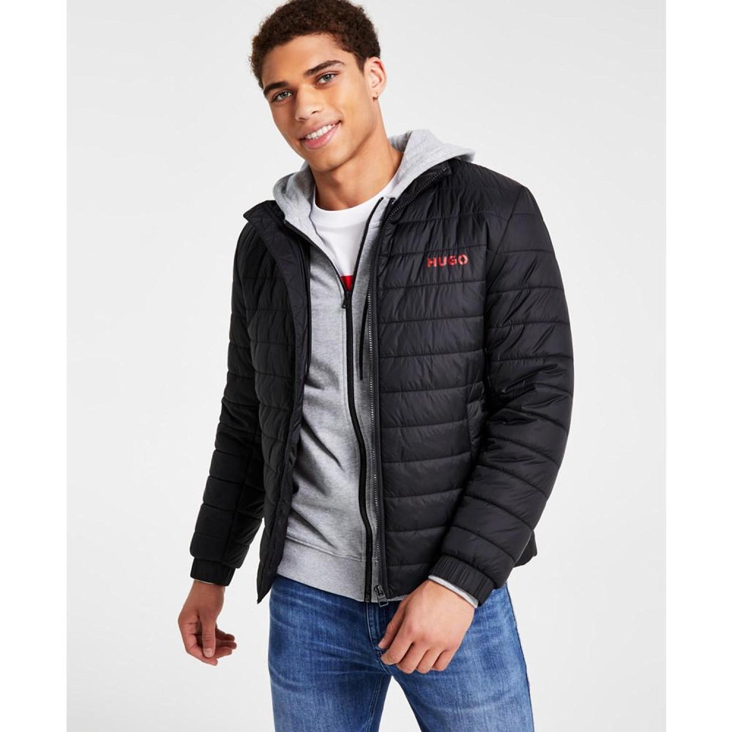 Men's Benti2221 Slim-Fit Quilted Logo-Print Puffer Jacket