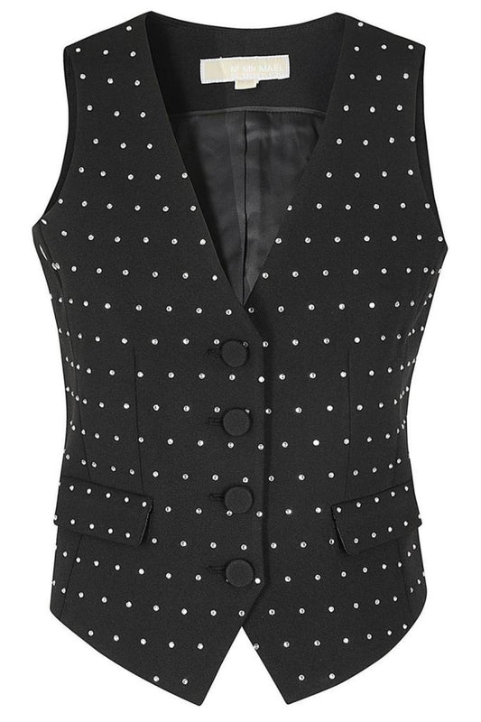 Michael Michael Kors Embellished Crepe Vest