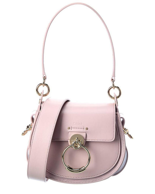 Chloé Tess Small Leather & Suede Shoulder Bag