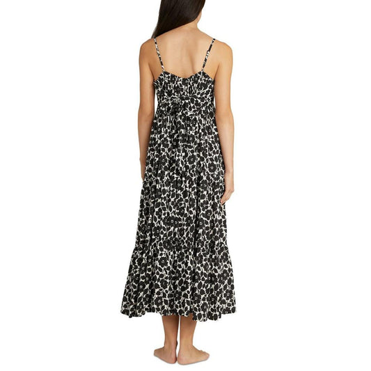 Women's Floral Tiered Midi Cover-Up Dress