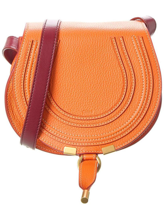 Chloé Marcie Small Leather Saddle Bag