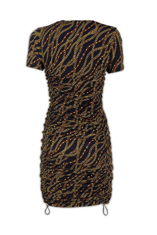 Michael Michael Kors Status Printed Ruched Dress