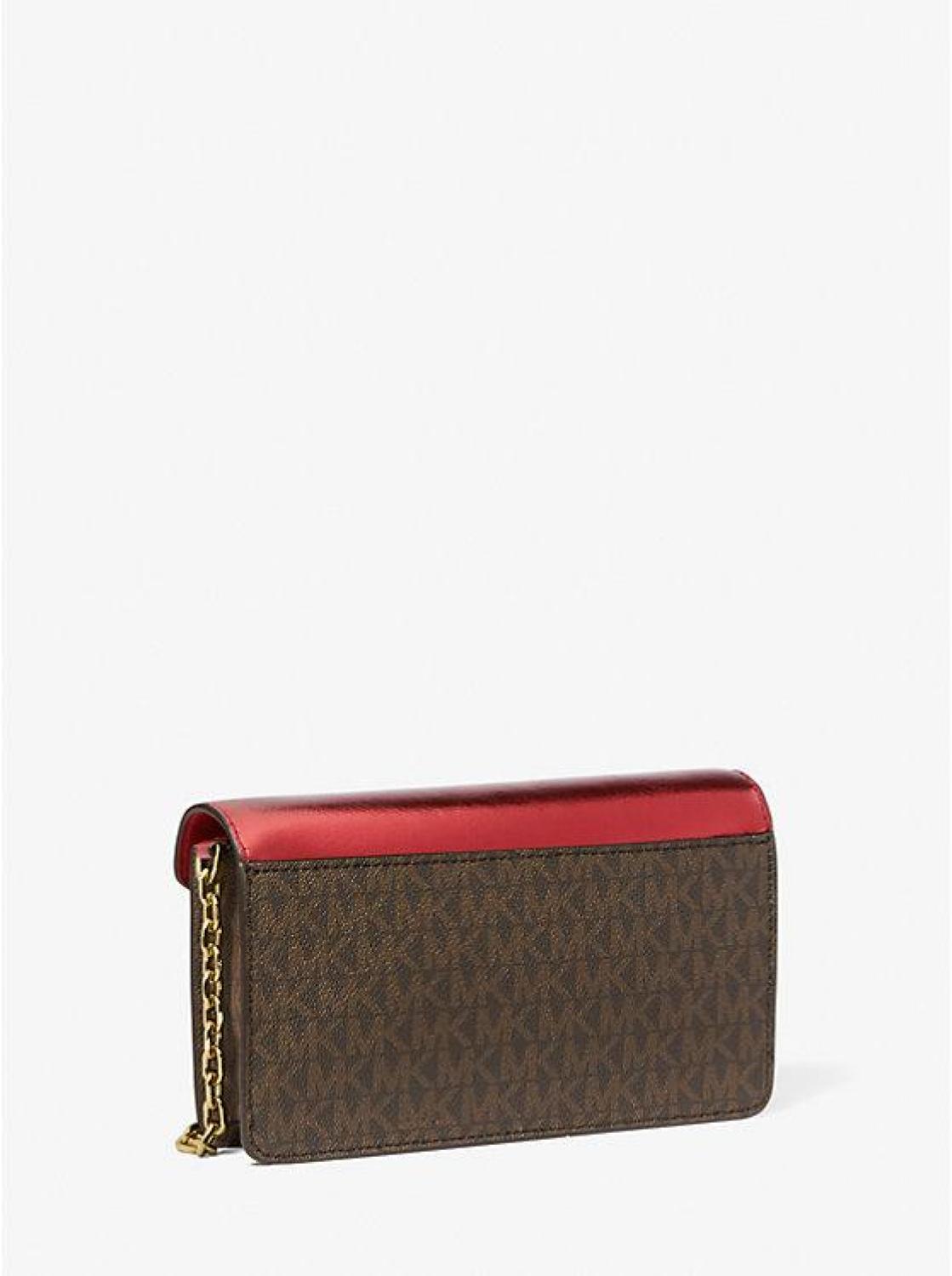 Jet Set Travel Small Signature Logo Clutch Crossbody Bag