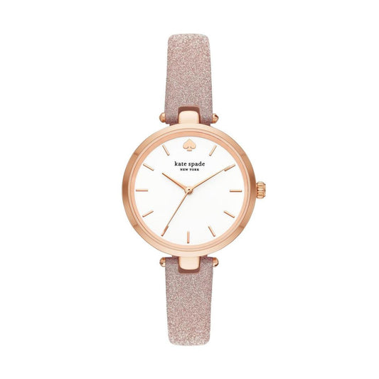 kate spade new york women's holland three-hand, rose gold-tone alloy watch