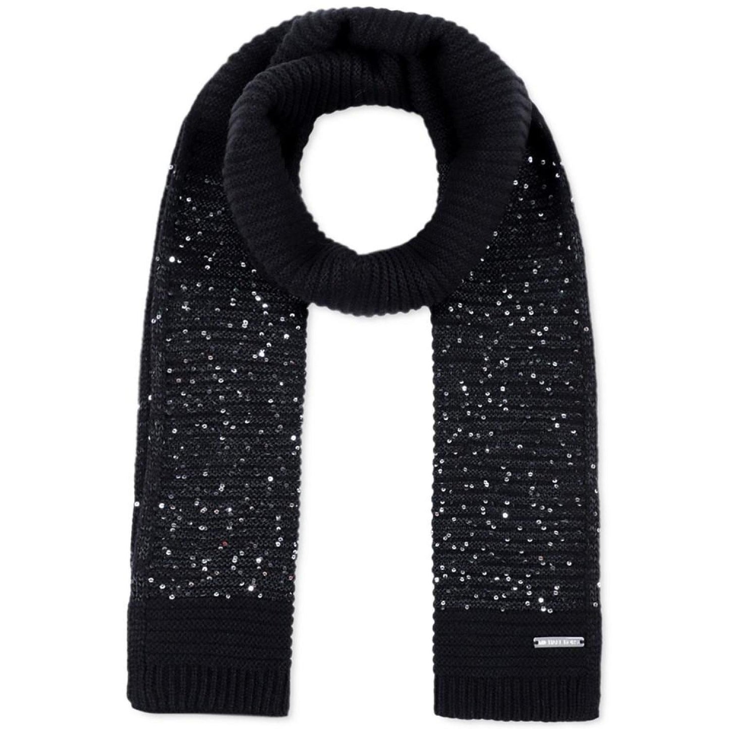 Super Soft Sequin Links Long Knit Scarf