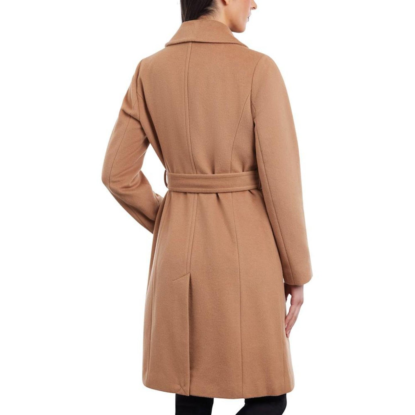 Women's Wool Blend Belted Wrap Coat