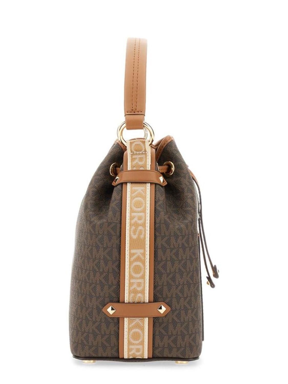 Michael Michael Kors Monogram Drawstring Bucket Bag