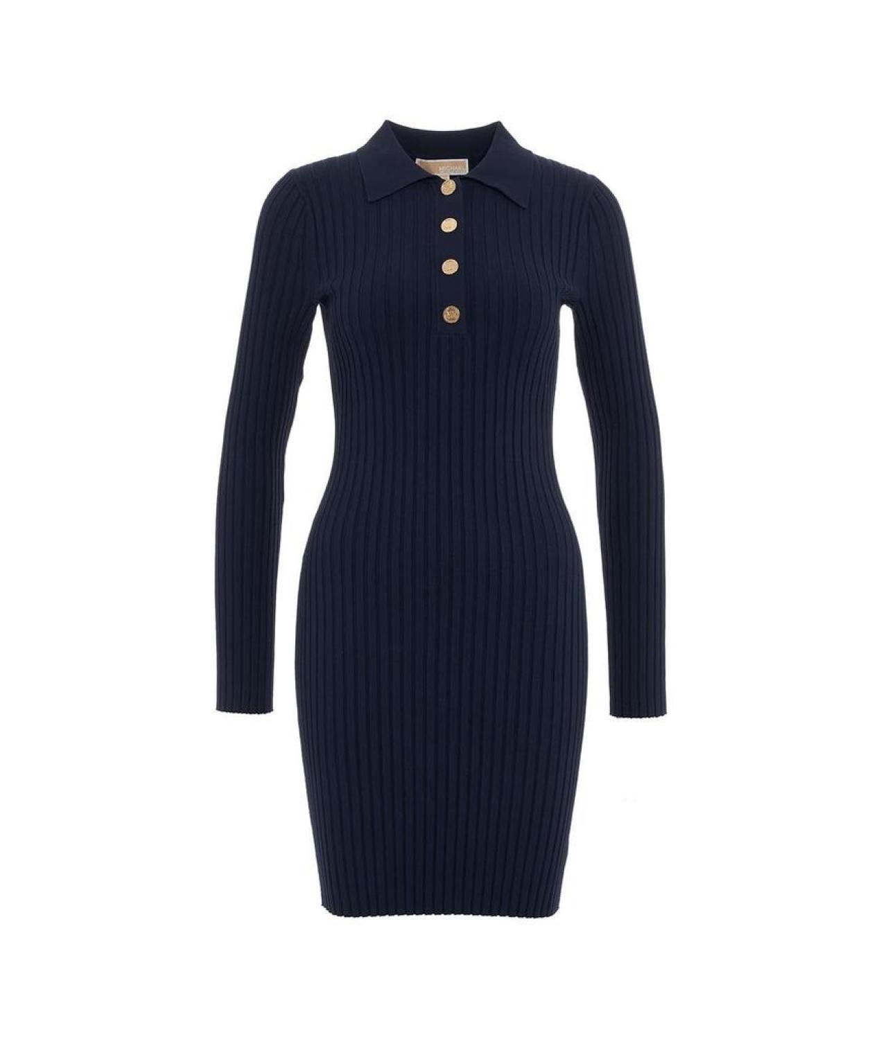 Michael Michael Kors Long-Sleeved Polo Dress