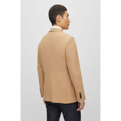 Slim-fit jacket in a micro-patterned wool blend