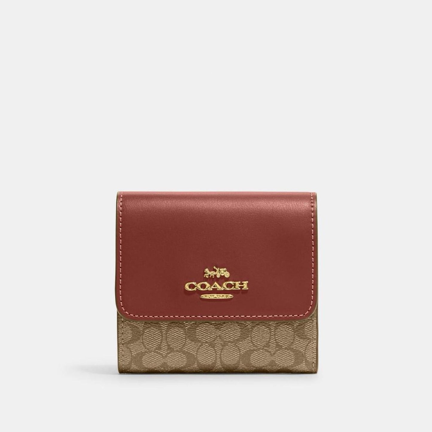 Coach Outlet Small Trifold Wallet In Colorblock Signature Canvas