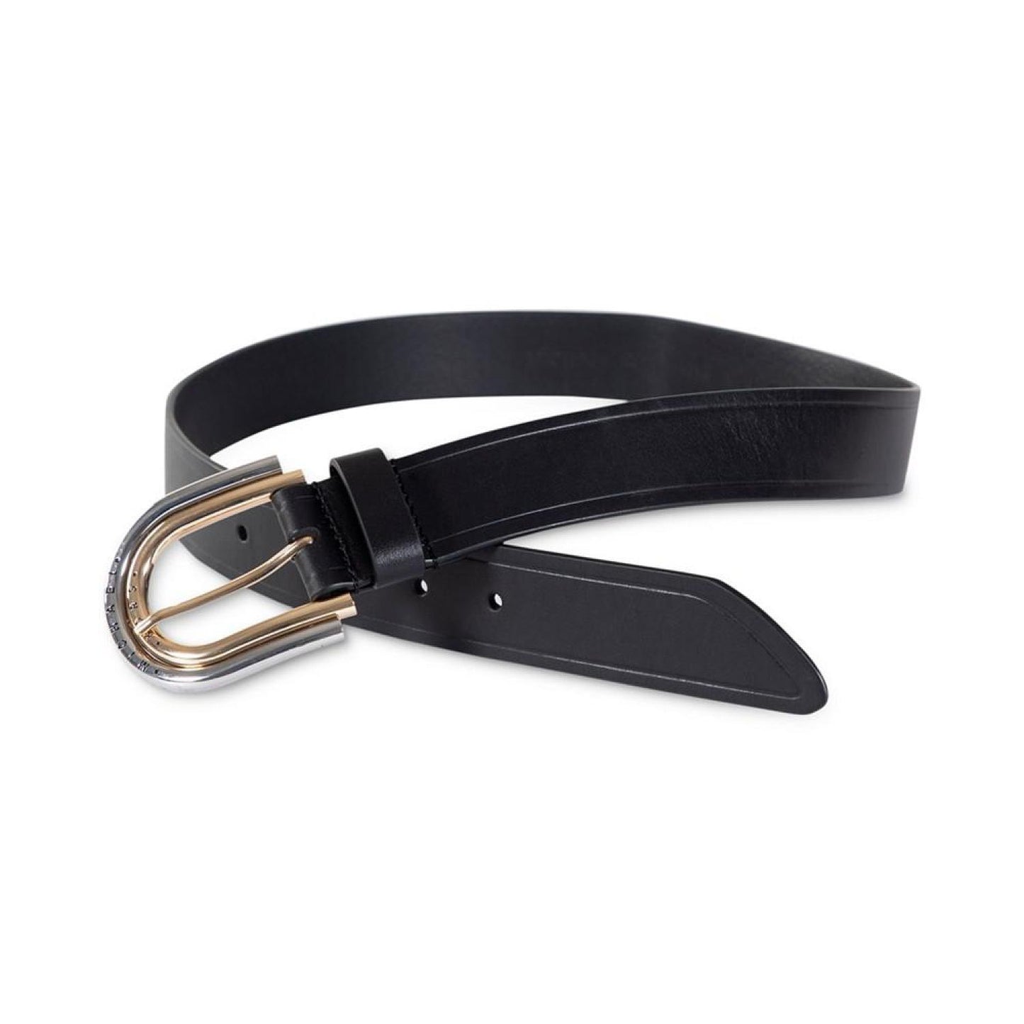 Women's Double-Buckle Leather Belt