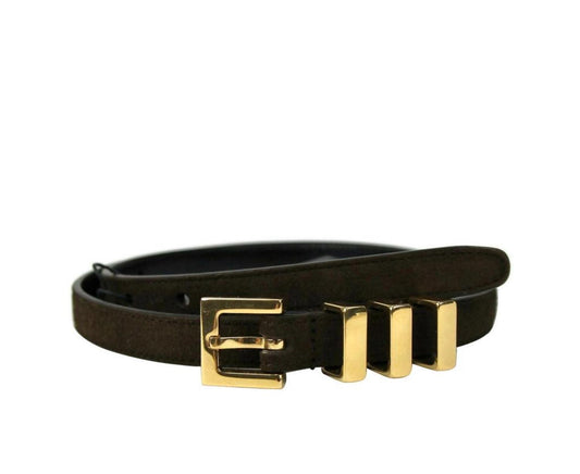 Saint Laurent Unisex Suede Leather Classic Passants Belt