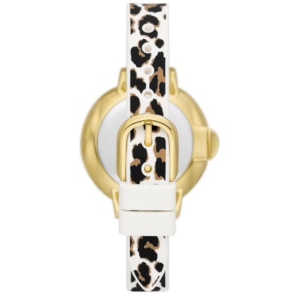 Women's Park Row Quartz Three Hand Animal Print Silicone Watch 34mm