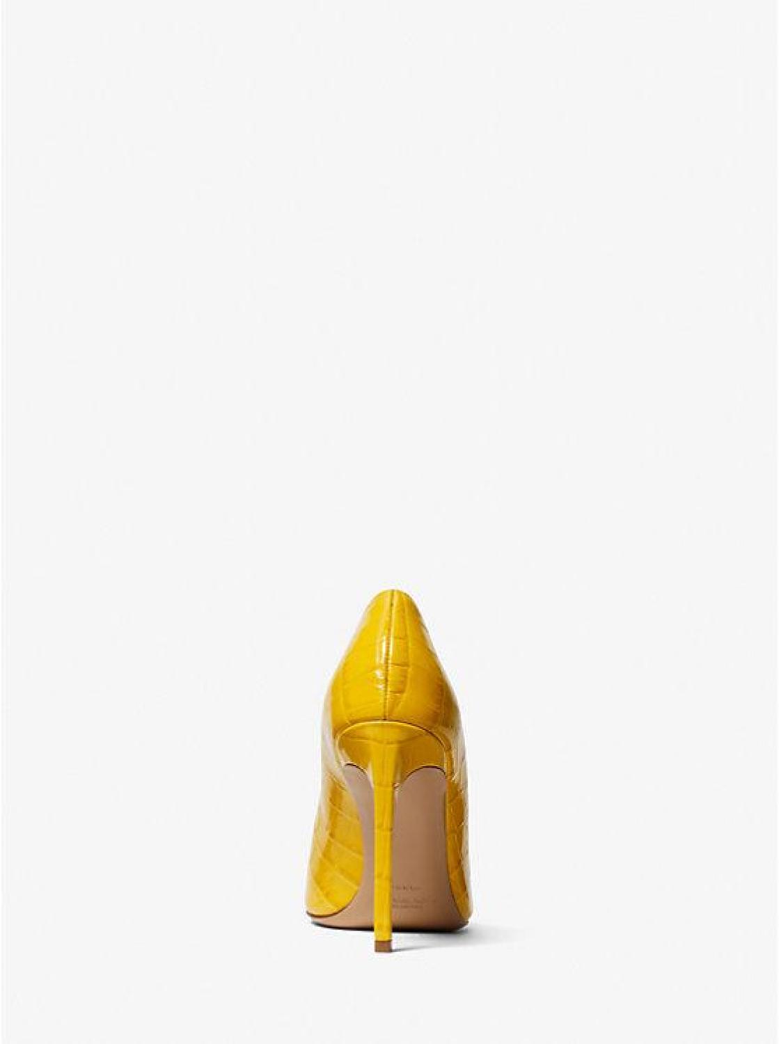 Martine Crocodile Embossed Leather Pump