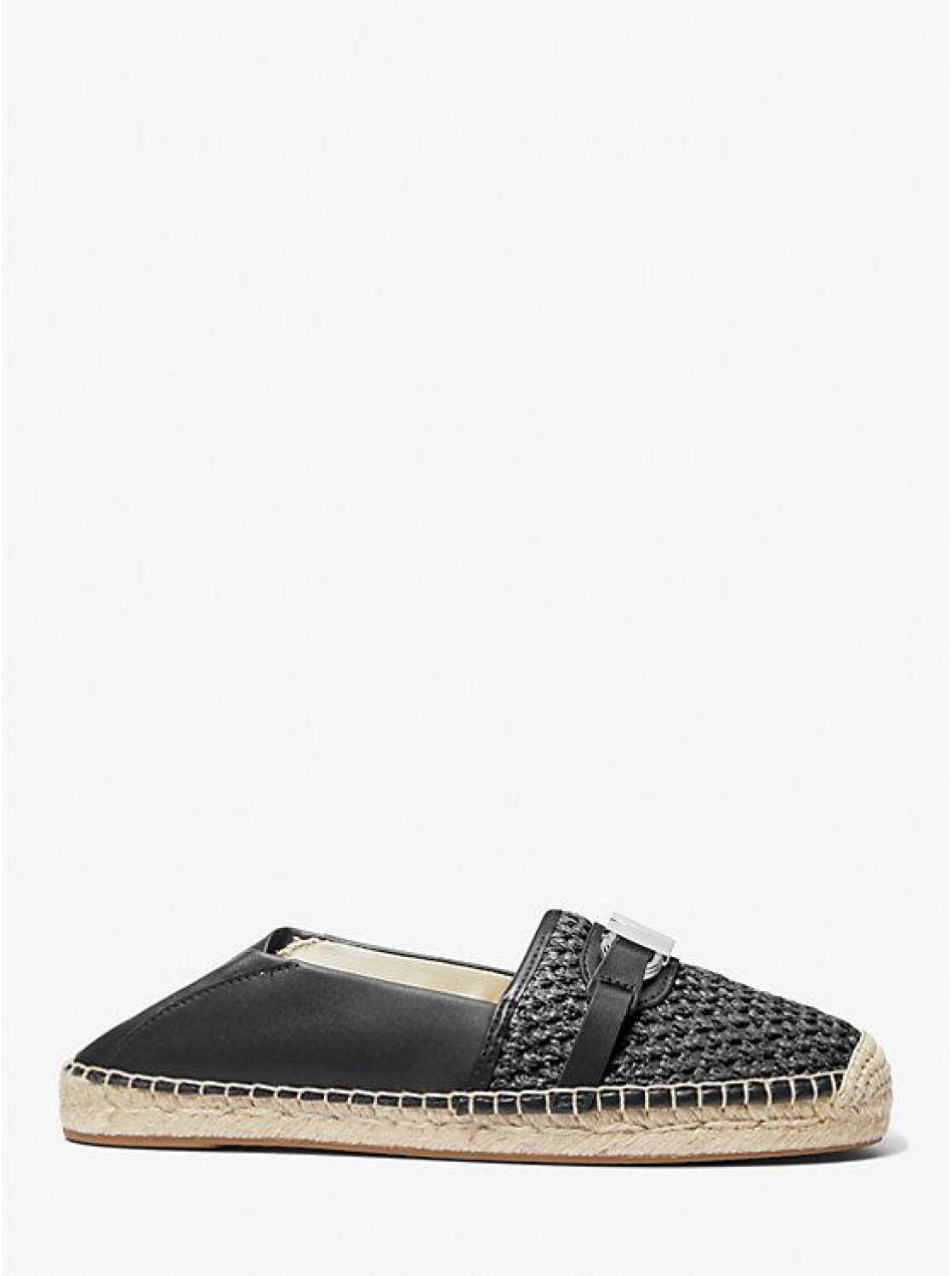 Ember Leather and Straw Espadrille