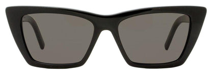 Saint Laurent Women's Cateye Sunglasses SL 276 Mica 001 Shiny Black 53mm