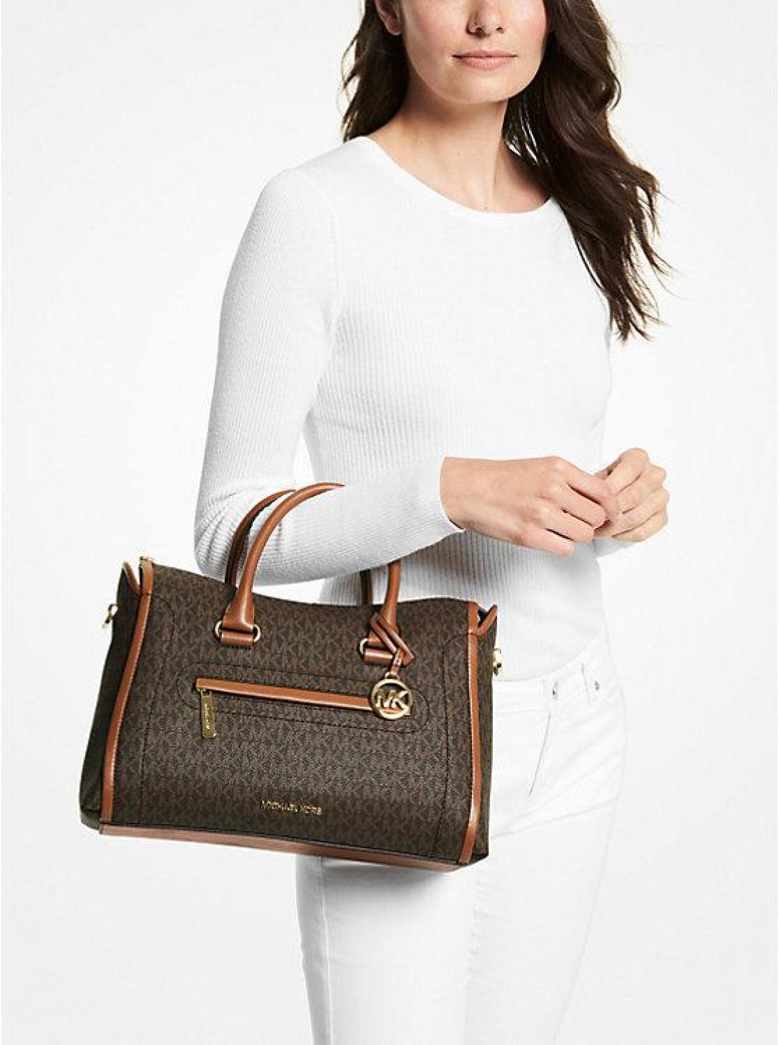 Carine Large Logo Satchel