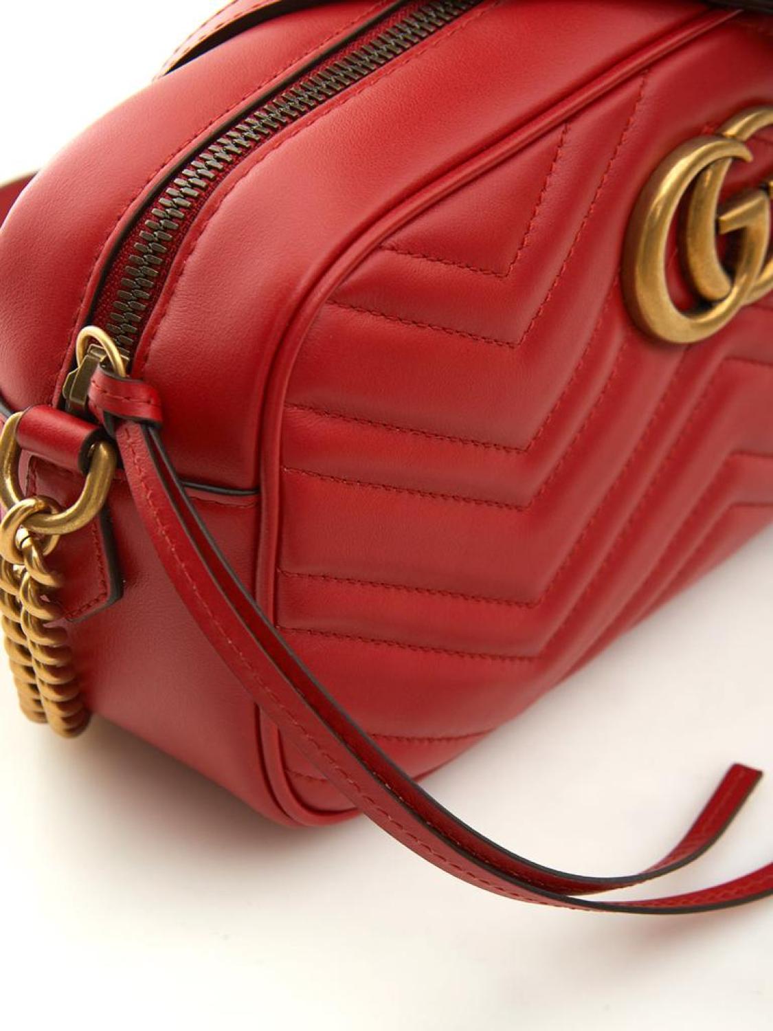 Gucci  Leather Marmont Shoulder Women's Bag