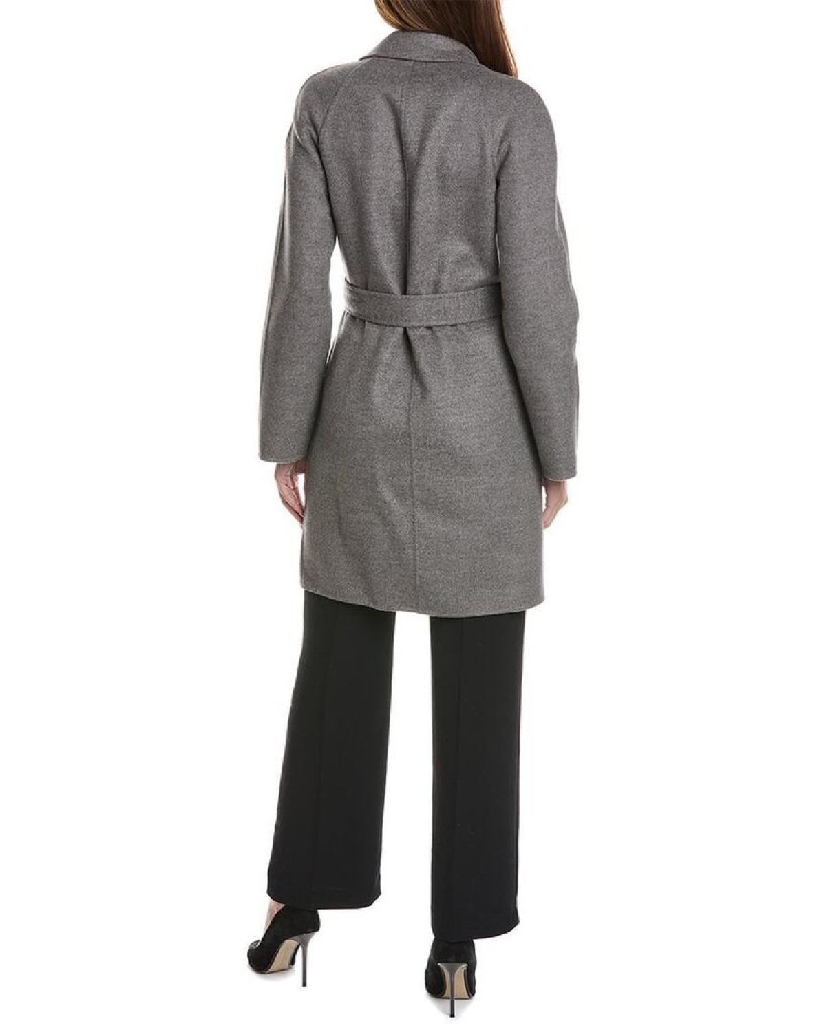 Michael Kors Collection Melton Wool Bathrobe Coat