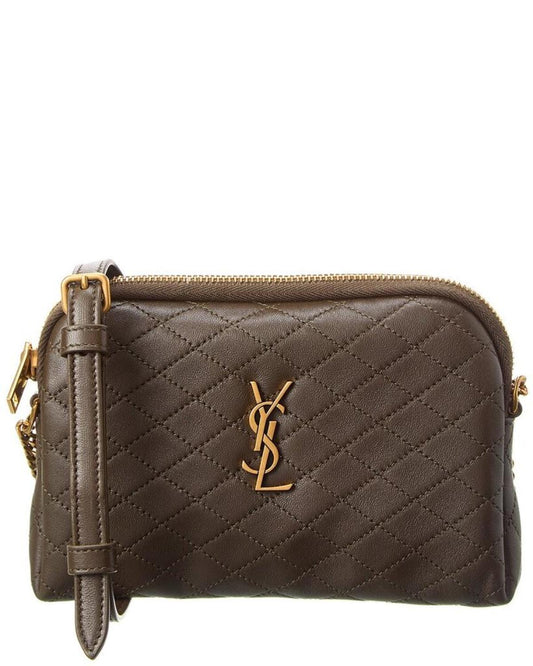 Saint Laurent Gaby Zipped Quilted Leather Crossbody