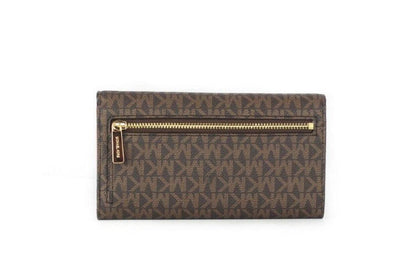 Michael Kors Jet Set Travel Leather Large Trifold Wallet Women's Clutch