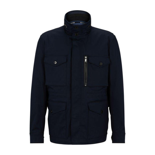 Water-repellent field jacket in stretch-cotton twill