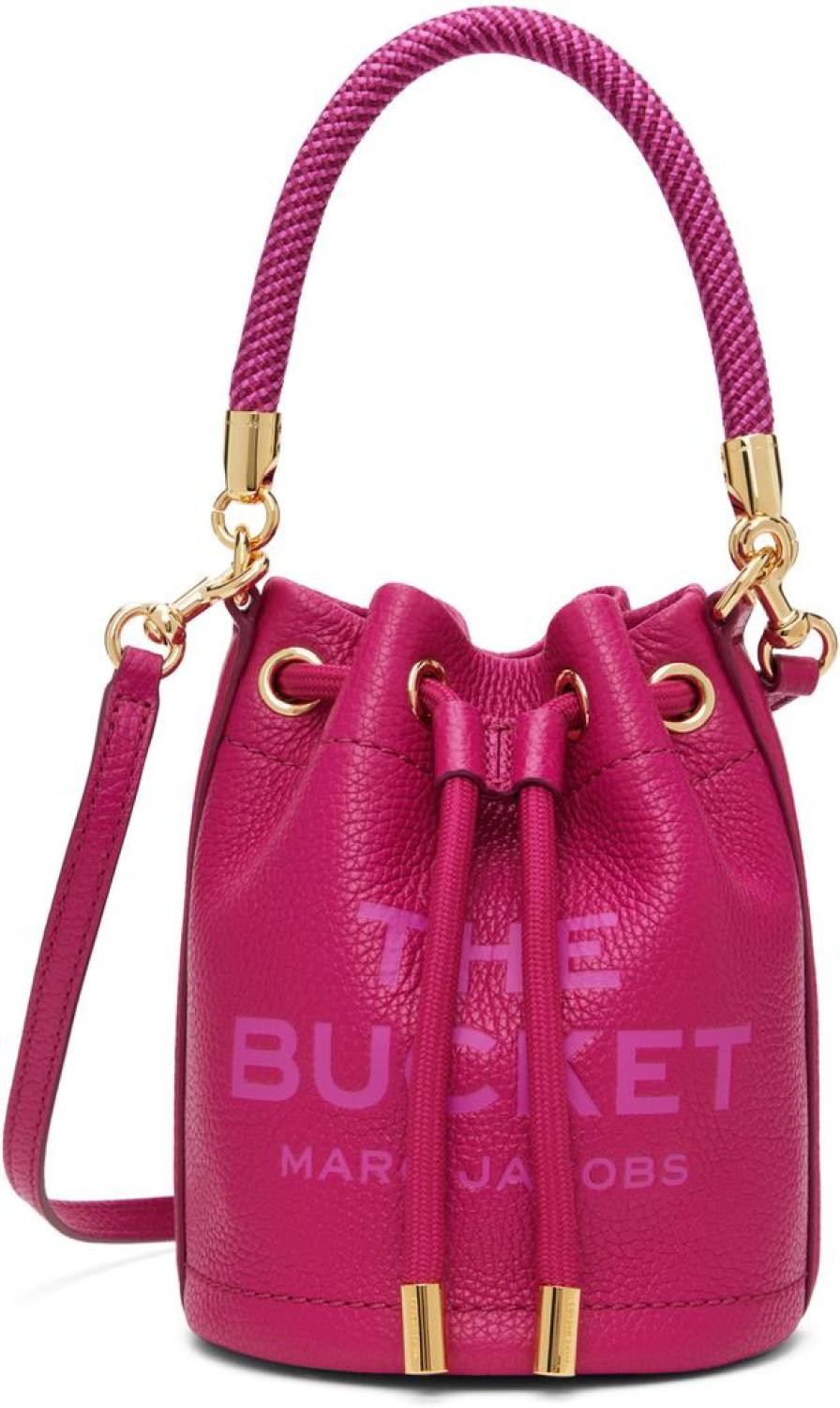 Pink 'The Leather Mini Bucket' Bag