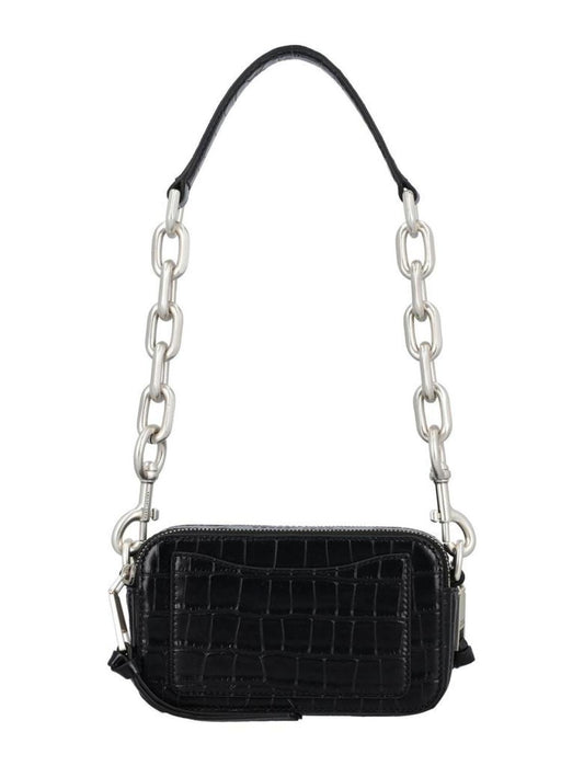 Marc Jacobs Logo Plaque Embossed Chain Shoulder Bag