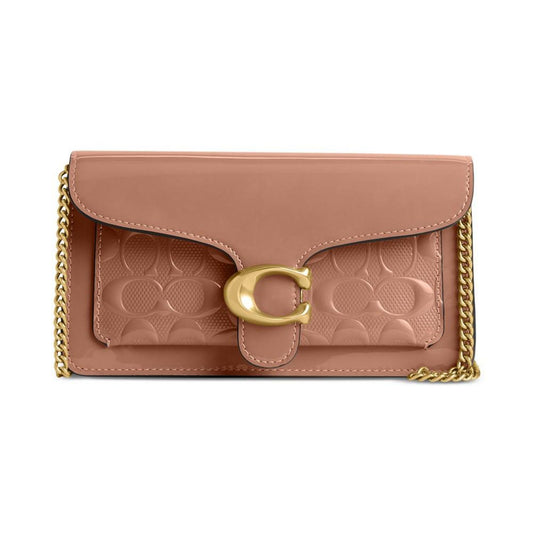 Tabby Chain Leather Clutch