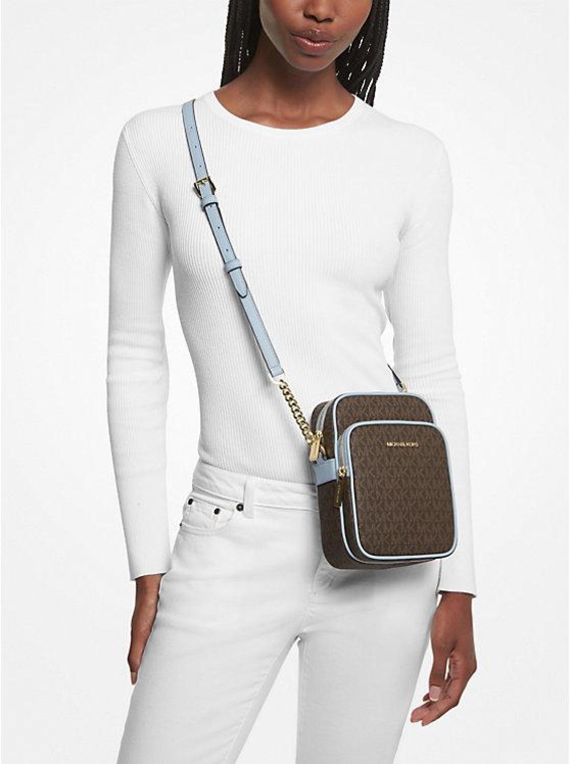 Jet set travel logo crossbody bag hotsell