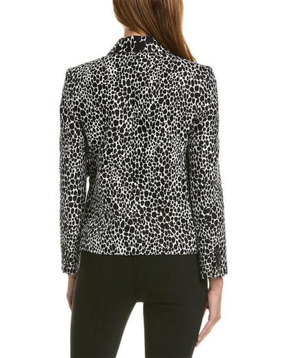 Michael Kors Jacquard Ocelot Silk-Blend Jacket