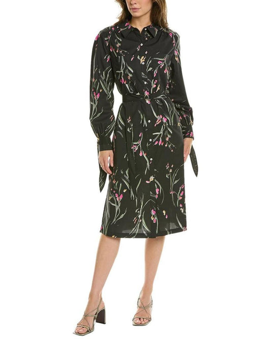 Marchesa Notte Printed Shirtdress