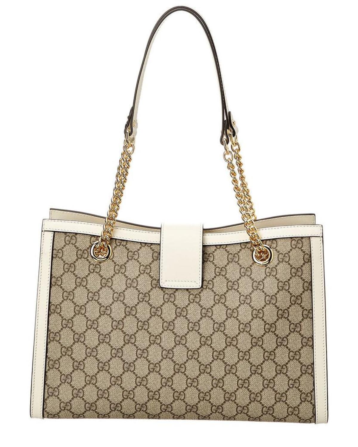 Gucci Padlock GG Supreme Medium Canvas & Leather Shoulder Bag