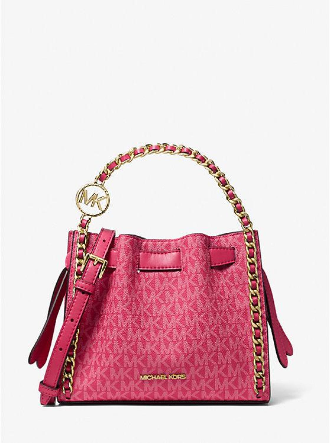 Mina Small Signature Logo Chain Crossbody